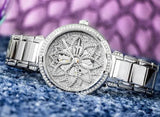 Guess Lily Quartz Silver Dial Silver Steel Strap Watch For Women - GW0528L1 Buy Now By Guess