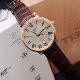 Tissot T Classic Carson Premium White Dial Brown Leather Strap Watch for Women - T122.207.36.033.00 Buy Now By Tissot