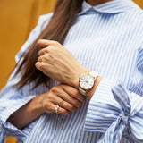 Tissot Chemin Des Tourelles Powermatic 80 Lady Silver Dial White Leather Strap Watch For Women - T099.207.36.118.00 Buy Now By Tissot