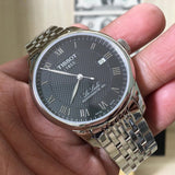 Tissot Le Locle Powermatic 80 Black Dial Silver Steel Strap Watch For Men - T006.407.11.053.00 Buy Now By Tissot