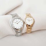 Daniel Wellington Iconic Link White Dial Rose Gold Steel Strap Watch for Women - DW00100213 Buy Now By Daniel Wellington