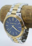 Michael Kors Slim Runway Blue Dial Two Tone Steel Strap Watch for Women - MK3479 Buy Now By Michael Kors