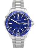 Tag Heuer Aquaracer Calibre 5 Automatic Blue Dial Silver Steel Strap Watch for Men - WAK2111.BA0830 Buy Now By Tag Heuer