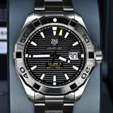 Tag Heuer Aquaracer Automatic Black Dial Silver Steel Strap Watch for Men - WAY2010.BA0927