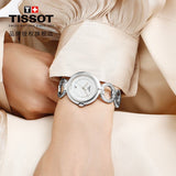 Tissot T Trend Flamingo Mother of Pearl Dial Silver Steel Strap Watch for Women - T094.210.11.116.00 Buy Now By Tissot