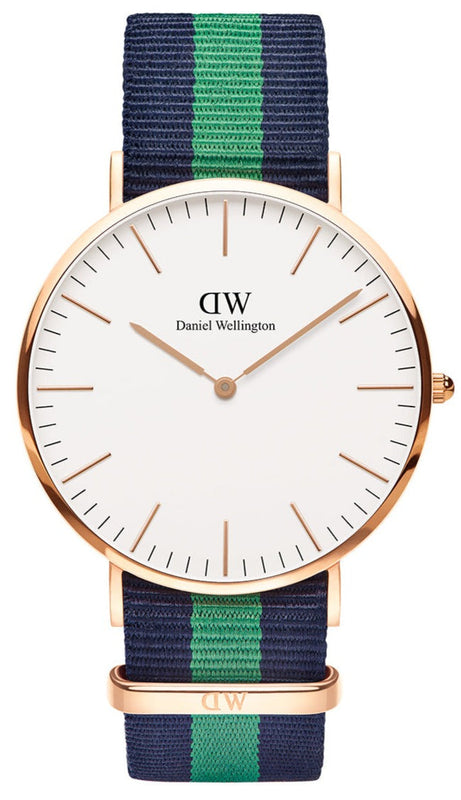Daniel Wellington Classic Warwick White Dial Two Tone Nylon Strap Watch for Men - DW00100005 Buy Now By Daniel Wellington