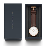 Daniel Wellington Classic Bristol White Dial Brown Leather Strap Watch For Men - DW00100009 Buy Now By Daniel Wellington