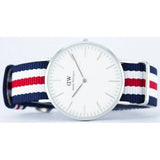 Daniel Wellington Classic Canterbury White Dial Two Tone Nylon Strap Watch For Men - DW00100016 Buy Now By Daniel Wellington