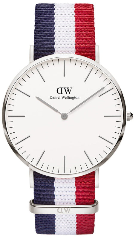 Daniel Wellington Classic Cambridge White Dial Two Tone Nylon Strap Watch For Men - DW00100017 Buy Now By Daniel Wellington