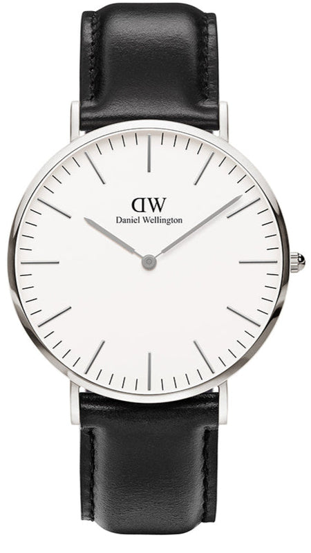 Daniel Wellington Classic Sheffield White Dial Black Leather Strap Watch For Men - DW0010003120 Buy Now By Daniel Wellington