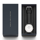 Daniel Wellington Classy Sheffield White Dial Black Leather Strap Watch For Women - DW00100068 Buy Now By Daniel Wellington