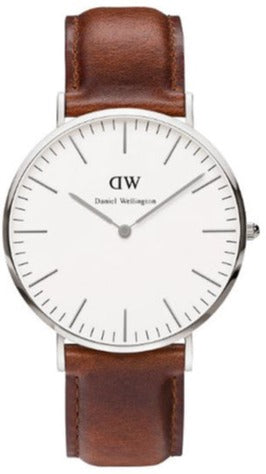 Daniel Wellington Classic St Mawes White Dial Brown Leather Strap Watch For Men - DW00100021 Buy Now By Daniel Wellington