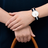 Daniel Wellington Classic Glasgow White Dial Two Tone NATO Strap Watch For Women - DW00100031 Buy Now By Daniel Wellington