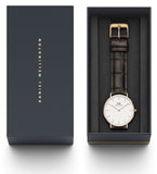 Daniel Wellington Classic York White Dial Brown Leather Strap Watch For Women - DW00100038 Buy Now By Daniel Wellington