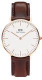 Daniel Wellington Classic Bristol White Dial Brown Leather Strap Watch For Women - DW00100039 Buy Now By Daniel Wellington