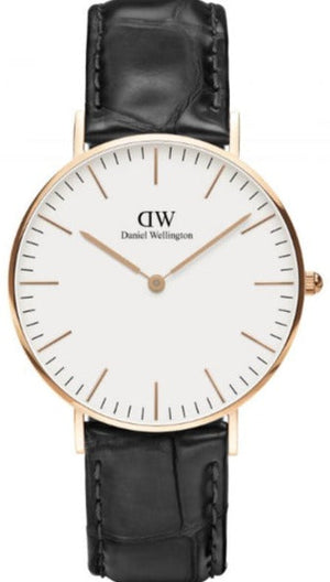Daniel Wellington Classic Reading White Dial Black Leather Strap Watch For Women - DW00100041 Buy Now By Daniel Wellington