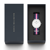 Daniel Wellington Classic Winchester White Dial Two Tone Nylon Strap Watch For Women - DW00100049 Buy Now By Daniel Wellington