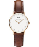 Daniel Wellington Classy St Mawes White Dial Brown Leather Strap Watch For Women - DW00100059 Buy Now By Daniel Wellington