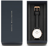 Daniel Wellington Classic Sheffield White Dial Black Leather Strap Watch For Women - DW00100076 Buy Now By Daniel Wellington