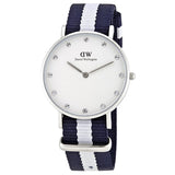 Daniel Wellington Classy Glasgow White Dial Two Tone Nylon Strap Watch For Women - DW00100082 Buy Now By Daniel Wellington