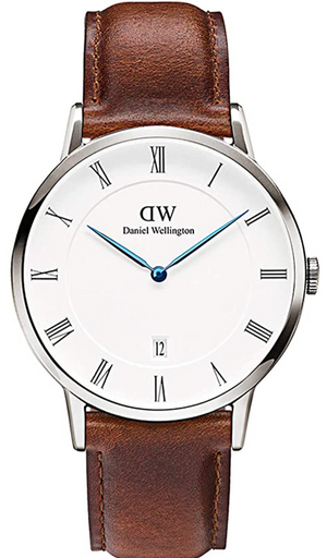 Daniel Wellington Dapper St Mawes White Dial Brown Leather Strap Watch For Men - DW00100087 Buy Now By Daniel Wellington