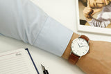 Daniel Wellington Dapper St Mawes White Dial Brown Leather Strap Watch For Men - DW00100087 Buy Now By Daniel Wellington