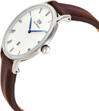 Daniel Wellington Dapper Bristol White Dial Brown Leather Strap Watch For Women - DW00100090 Buy Now By Daniel Wellington