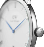 Daniel Wellington Dapper Reading Quartz White Dial Black Leather Strap Watch For Women - DW00100117 Buy Now By Daniel Wellington