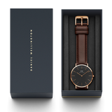 Daniel Wellington Bristol Black Dial Brown Leather Strap Watch For Men - DW00100125 Buy Now By Daniel Wellington