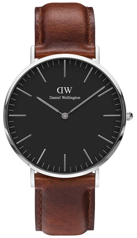 Daniel Wellington Classic St Mawes Black Dial Brown Leather Strap Watch For Men - DW00100130 Buy Now By Daniel Wellington