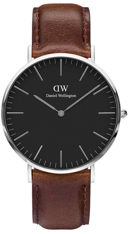 Daniel Wellington Classic Bristol Black Dial Brown Leather Strap Watch For Men - DW00100131 Buy Now By Daniel Wellington