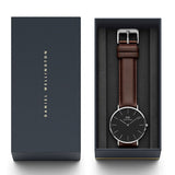 Daniel Wellington Classic Bristol Black Dial Brown Leather Strap Watch For Men - DW00100131 Buy Now By Daniel Wellington