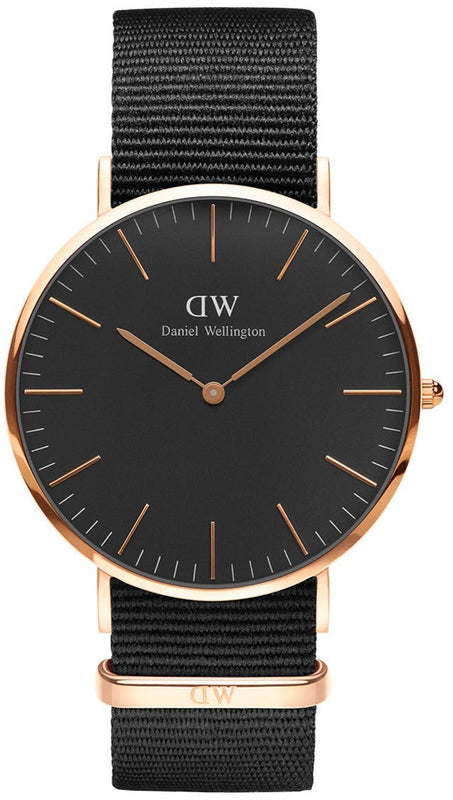 Daniel Wellington Classic Cornwall Black Dial Black Nylon Strap Watch For Women - DW00100148 Buy Now By Daniel Wellington