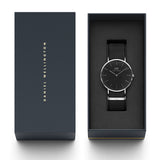 Daniel Wellington Classic Cornwall Black Dial Black Nylon Strap Watch For Women - DW00100149 Buy Now By Daniel Wellington