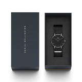 Daniel Wellington Classic Cornwall Quartz Black Dial Black Nylon Strap Watch For Women - DW00100151 Buy Now By Daniel Wellington