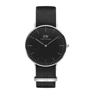 Daniel Wellington Petite Cornwall Black Dial Black Nylon Strap Watch For Women - DW00100248 Buy Now By Daniel Wellington