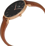 Daniel Wellington Classic Petite Durham Black Dial Brown Leather Strap Watch For Women - DW00100166 Buy Now By Daniel Wellington
