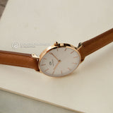 Daniel Wellington Petite Durham White Dial Brown Leather Strap Watch For Women - DW00100172 Buy Now By Daniel Wellington