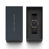 Daniel Wellington Petite Ashfield Black Dial Black Mesh Bracelet Watch Watch For Women - DW00100201 Buy Now By Daniel Wellington