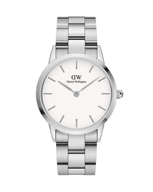 Daniel Wellington Iconic Link White Dial Silver Steel Strap Watch for Women - DW00100203 Buy Now By Daniel Wellington