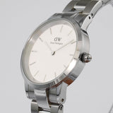 Daniel Wellington Iconic Link White Dial Silver Steel Strap Watch For Women - DW00100205 Buy Now By Daniel Wellington
