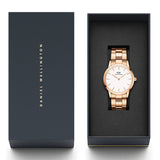 Daniel Wellington Iconic Link White Dial Rose Gold Steel Strap Watch for Women - DW00100213 Buy Now By Daniel Wellington