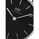 Daniel Wellington Petite Sterling Black Dial Silver Mesh Bracelet Watch For Women - DW00100218 Buy Now By Daniel Wellington