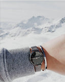 Daniel Wellington Petite Sterling Black Dial Silver Mesh Bracelet Watch For Women - DW00100218