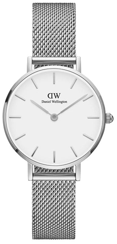 Daniel Wellington Petite Sterling White Dial Silver Mesh Bracelet Watch For Women - DW00100220 Buy Now By Daniel Wellington