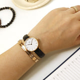 Daniel Wellington Classic Petite Sheffield White Dial Black Leather Strap Watch For Women - DW00100230 Buy Now By Daniel Wellington