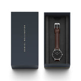 Daniel Wellington Classic Petite Bristol Black Dial Brown Leather Strap Watch For Women - DW00100233 Buy Now By Daniel Wellington