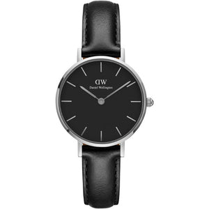 Daniel Wellington Classic Petite Sheffield Black Dial Black Leather Strap Watch For Women - DW00100236 Buy Now By Daniel Wellington