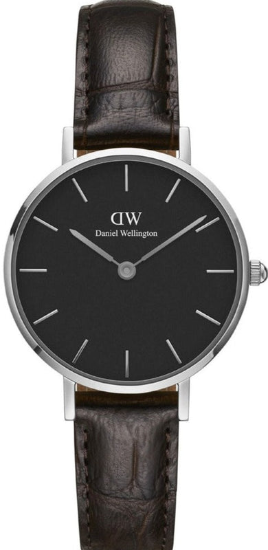 Daniel Wellington Classic Petite York Black Dial Brown Leather Strap Watch For Women - DW00100238 Buy Now By Daniel Wellington