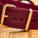 Daniel Wellington Classic Roselyn White Dial Maroon Nylon Strap Watch For Women - DW00100267 Buy Now By Daniel Wellington